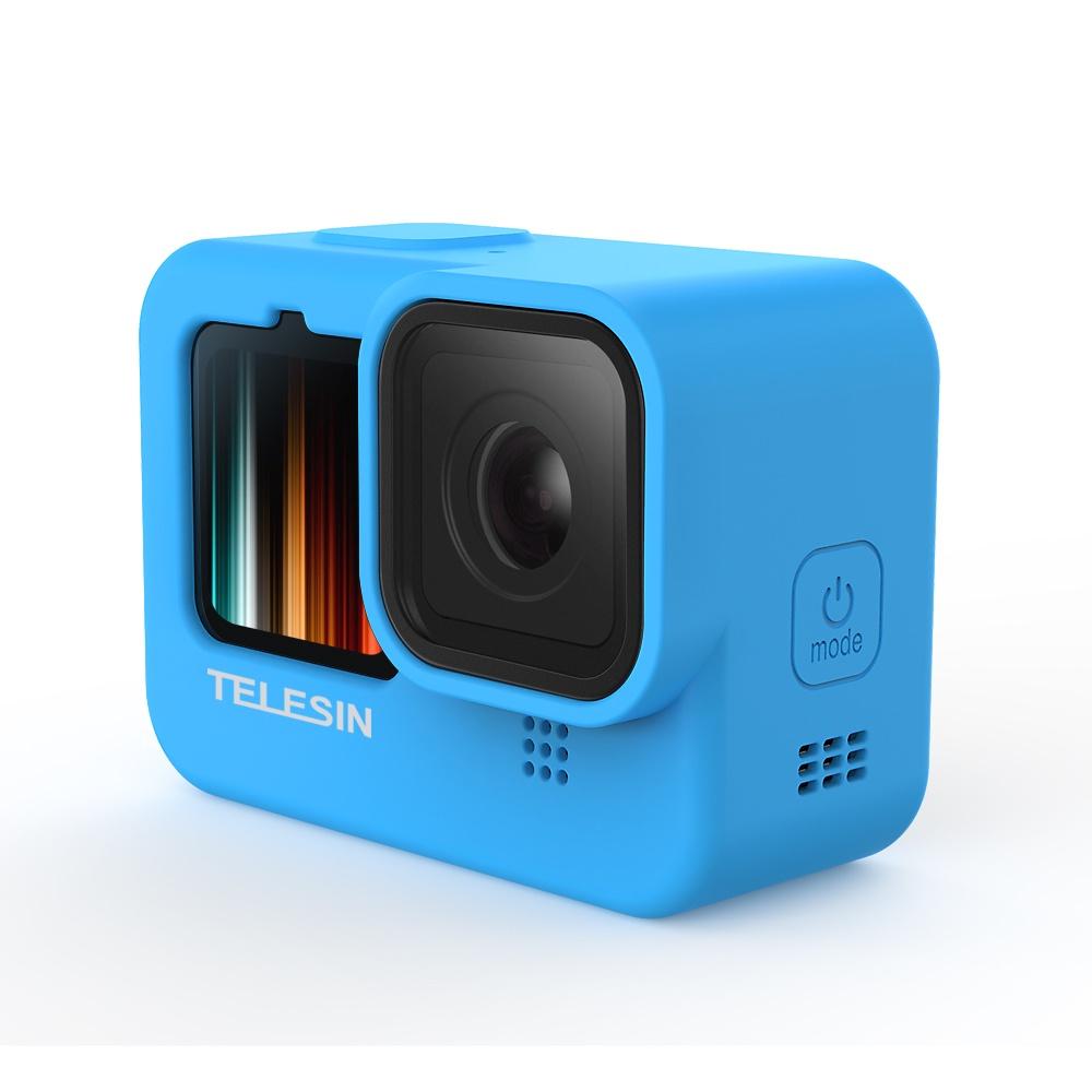 Vỏ Bảo Vệ Silicon Telesin Cho GoPro HERO 9 (Xanh/Đen) (Hàng Chính Hãng