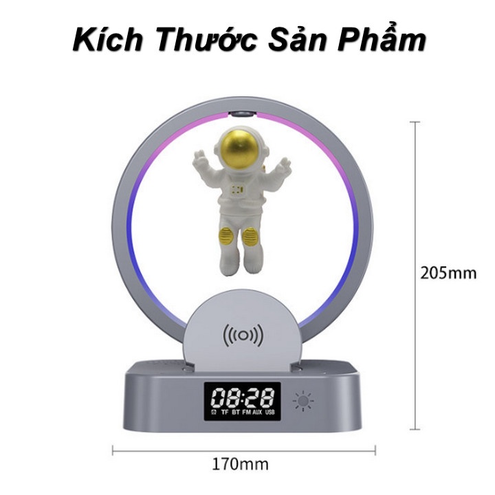 Đèn Ngủ Dock Sạc không Dây Đồng hồ báo thức Phi Hành Gia Công Nghệ 4in1 Astronaut Man