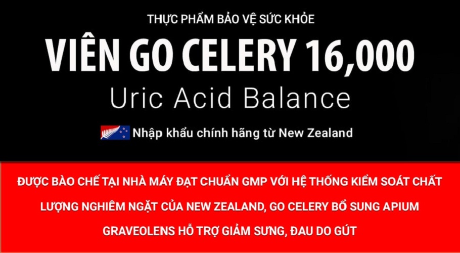 Combo 2 hộp Viên gút GO CELERY 16000mg New Zealand