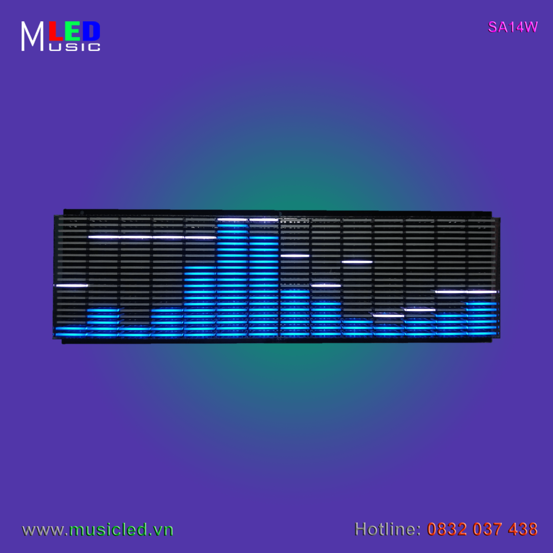 Dàn đèn Music LED nháy theo tần số nhạc 14 cột treo tường