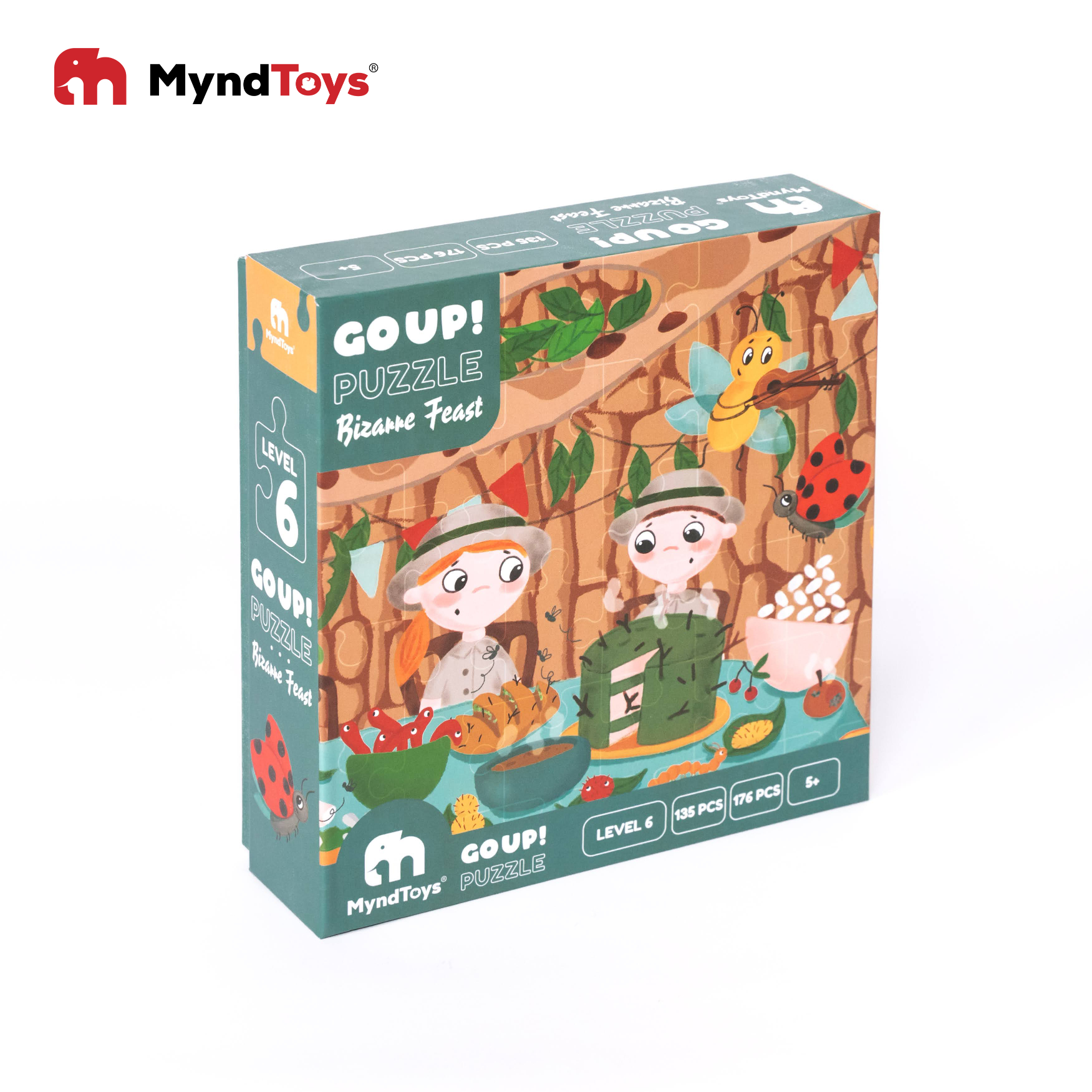 Đồ Chơi Xếp Hình Myndtoys - Go Up! Puzzle Level 6 - Bizarre Feast Dành Cho Các Bé Từ 5 Tuổi