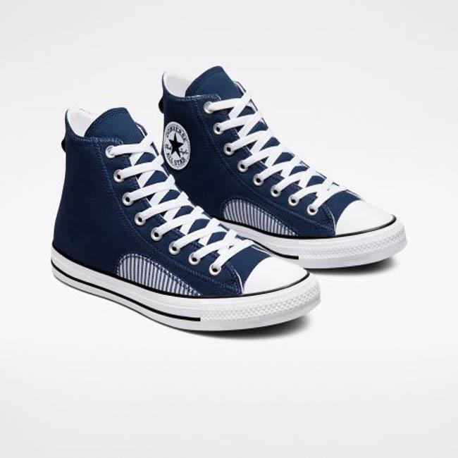 Giày Converse CHUCK TAYLOR ALL STAR HICKORY STRIPE HI BLUE - A00480C