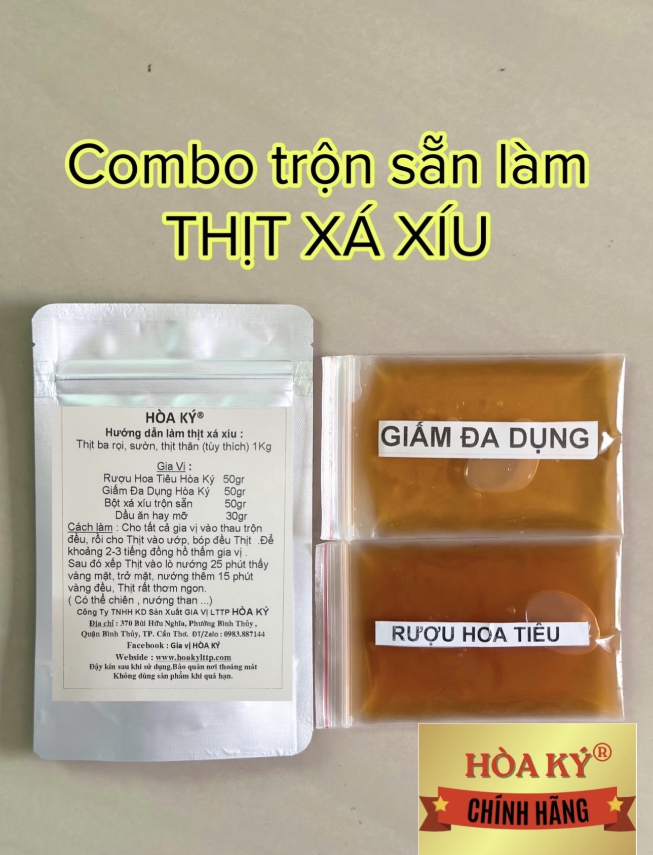 Gia vị trộn sẵn làm THỊT XÁ XÍU