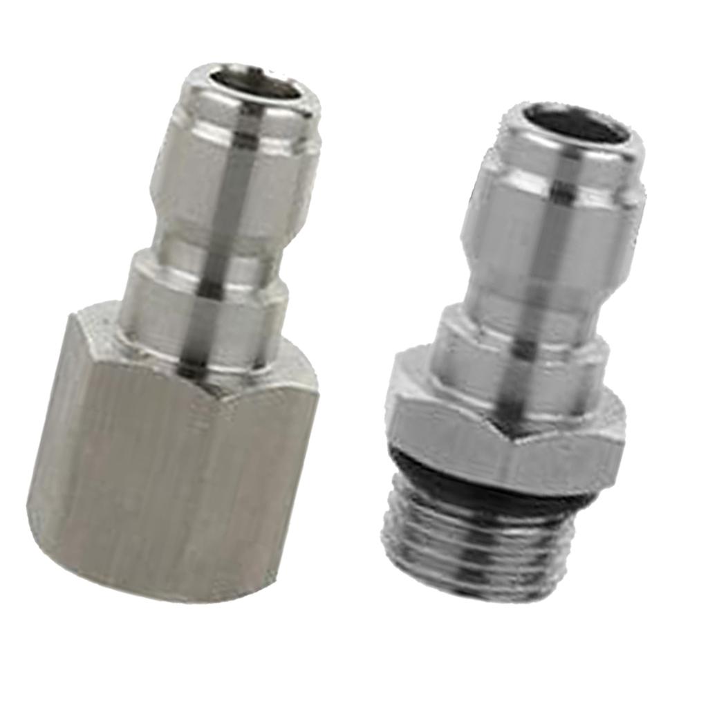 2Pcs Pressure Washer Quick Connector Easy Connect Fitting 1/4" G Male Pipe