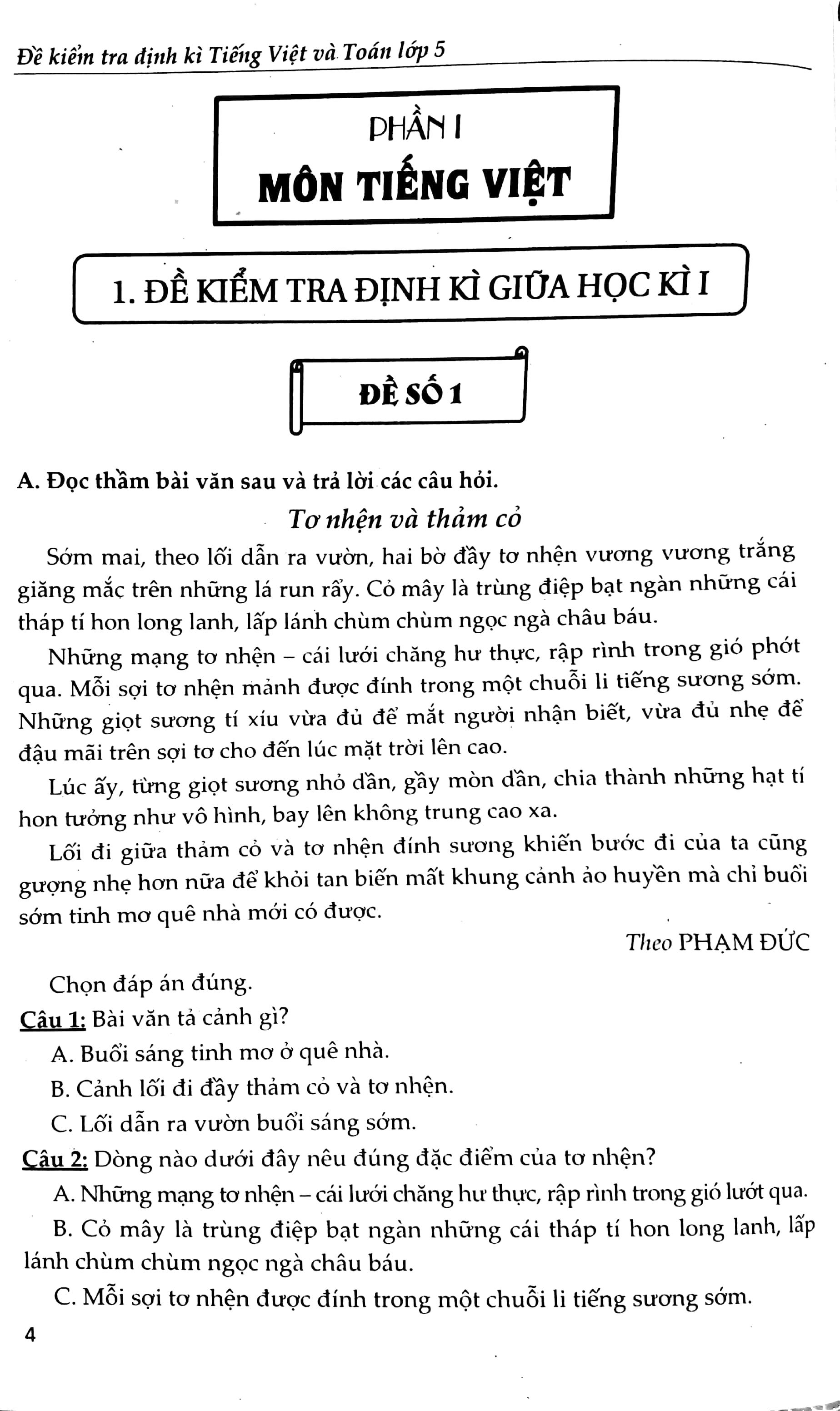 Đề Kiểm Tra Định Kì Tiếng Việt Và Toán Lớp 5