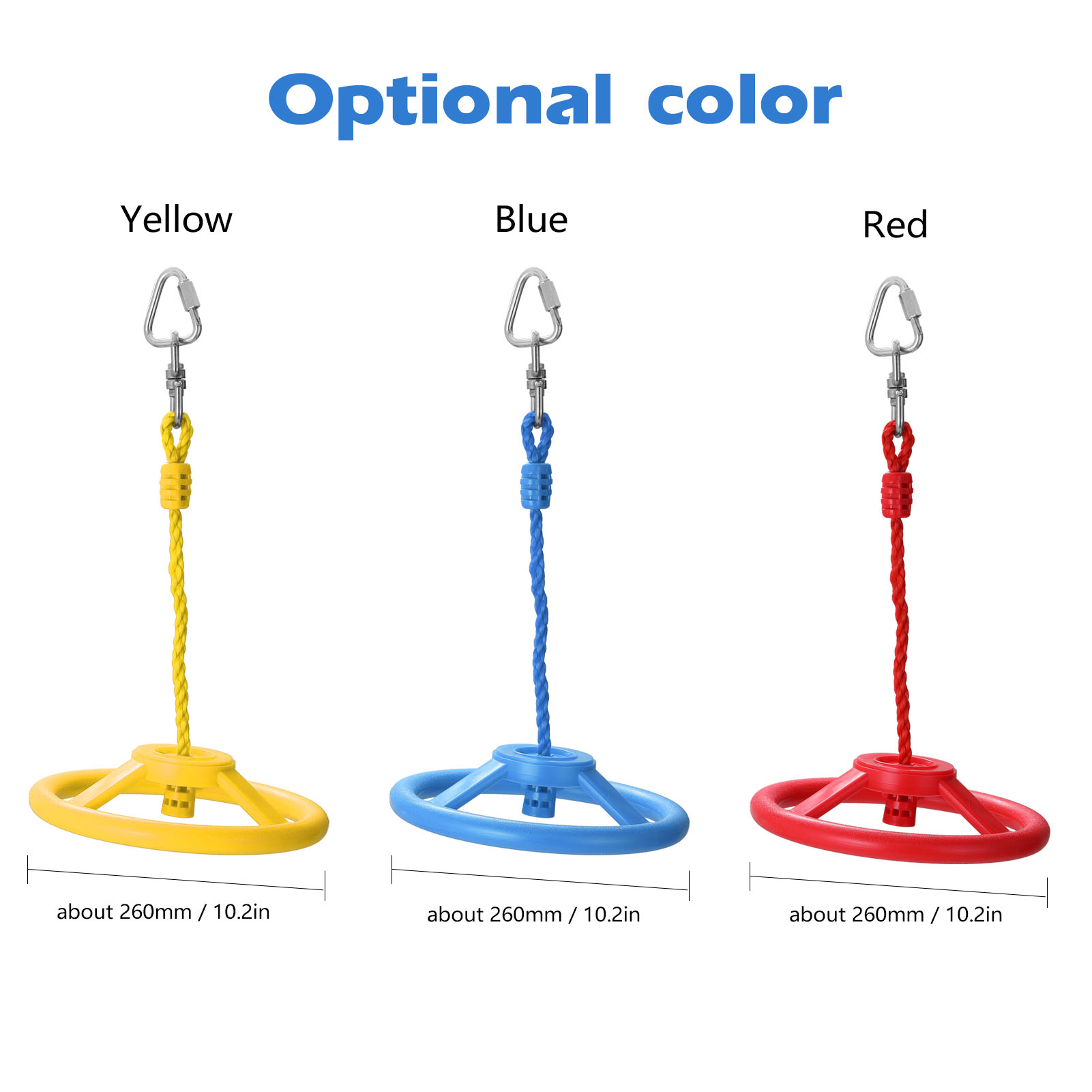 Đồ chơi Bánh xe treo cho trẻ em xoay 360 ° Tay cầm chống trơn trượt, vân mịn, tăng độ ma sát, chất liệu nhựa an toàn