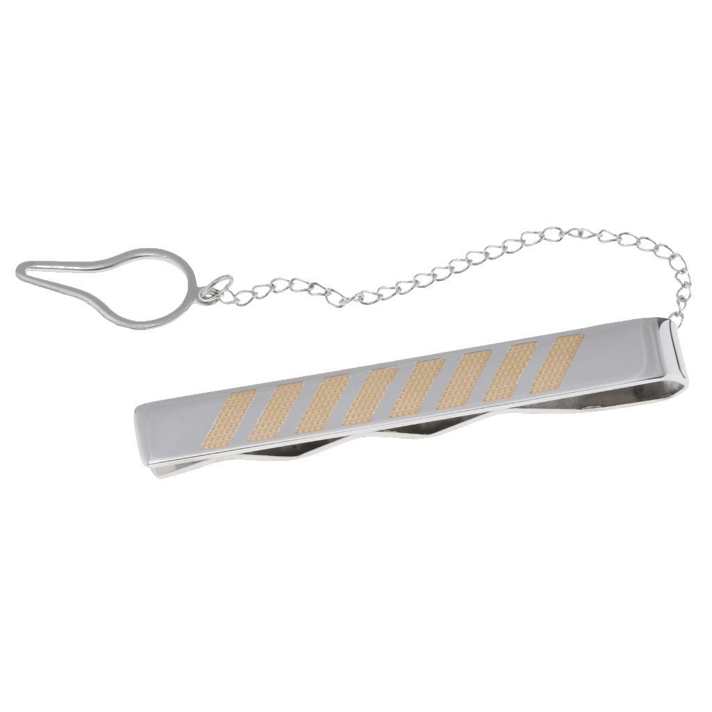 Stainless Steel Formal Necktie Tie Bar Clasp Wedding Mens