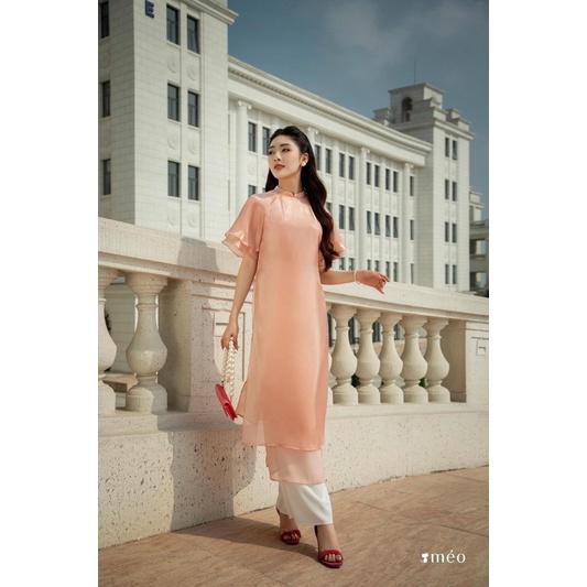 Áo dài cách tân phối tay loe