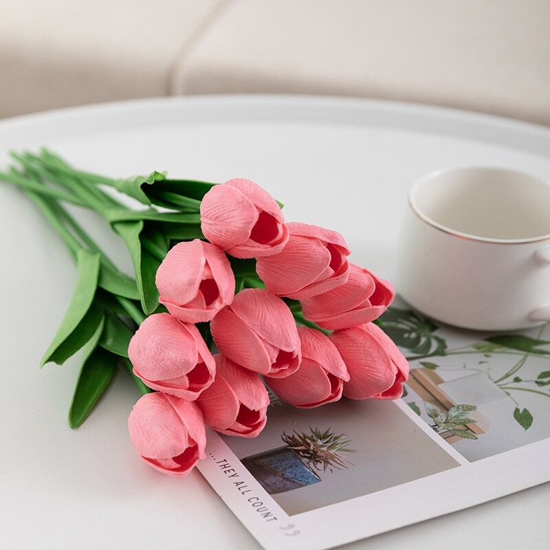 Hoa tulip giả - hoa tulip đủ màu - dài 30cm - Cây giả, hoa lụa Decor trang trí nhà cửa