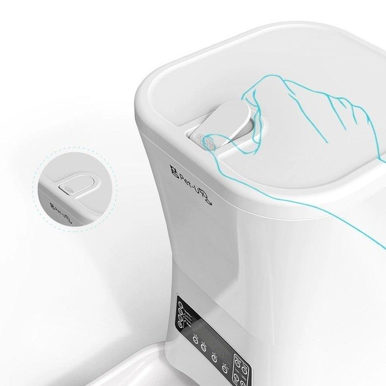 Máy cho mèo ăn tự động, dung tích lớn 11L, cài đặt 3 bữa ăn cơ bản, sử dụng cả 2 nguồn điện cả dây cắm và pin - GD460
