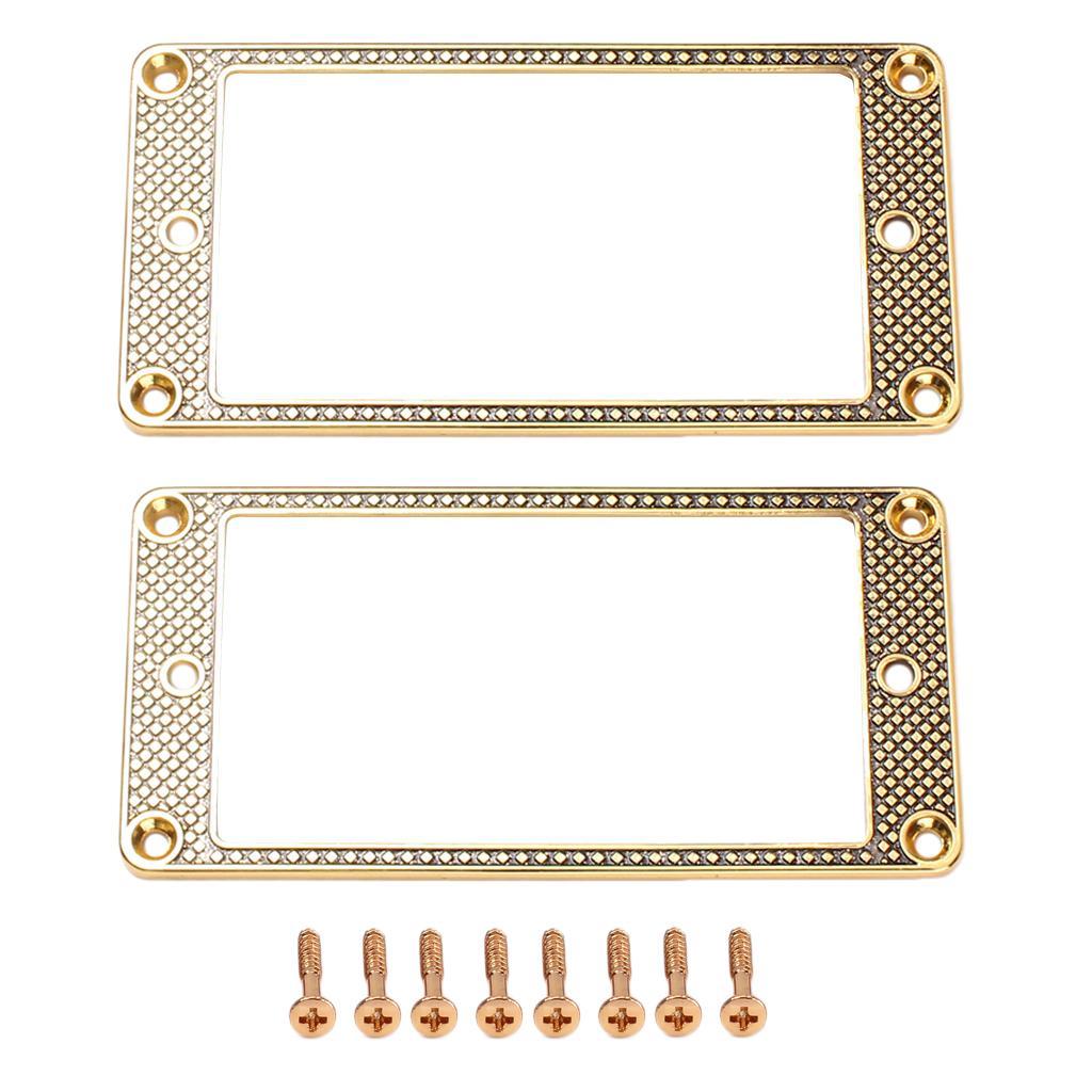 Metal Pickup Mounting Ring for LP SG Guitar w/ Screws Golden