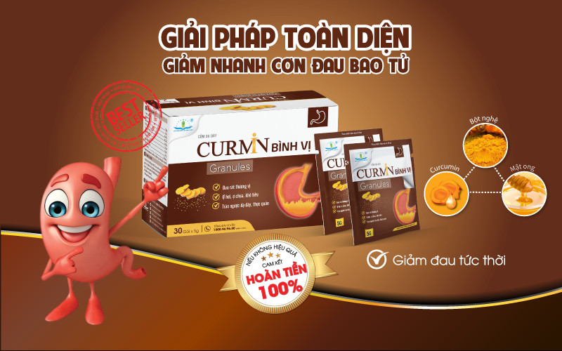 CỐM DẠ DÀY CURMIN BÌNH VỊ GRANULES - DẠ DÀY CHỮ N Hỗ Trợ Giảm Đau Rát Dạ Dày, Ợ Hơi, Ợ Chua, Giảm Acid Dịch Vị Và Viêm Loét Dạy Dày, Tá Tràng