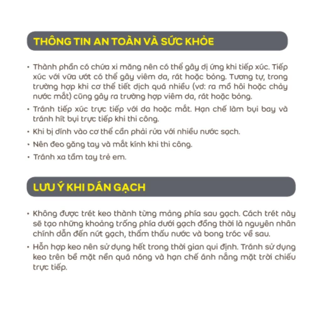 Keo Dán Gạch &amp; Chà Ron Webercolor Mosaic Kháng Khuẩn &amp; Chống Bám Bẩn Tối Ưu