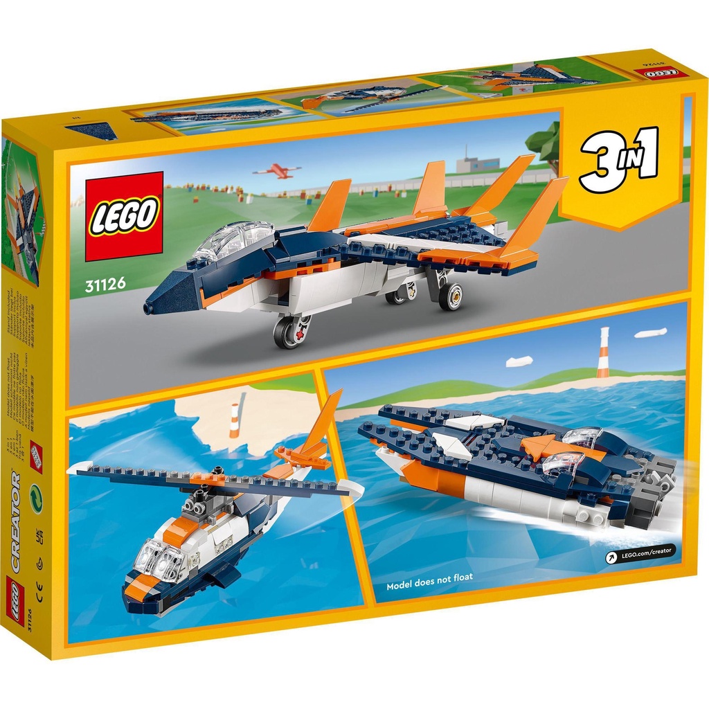 LEGO Creator 31126 Máy Bay Phản Lực Siêu Thanh (215 chi tiết)