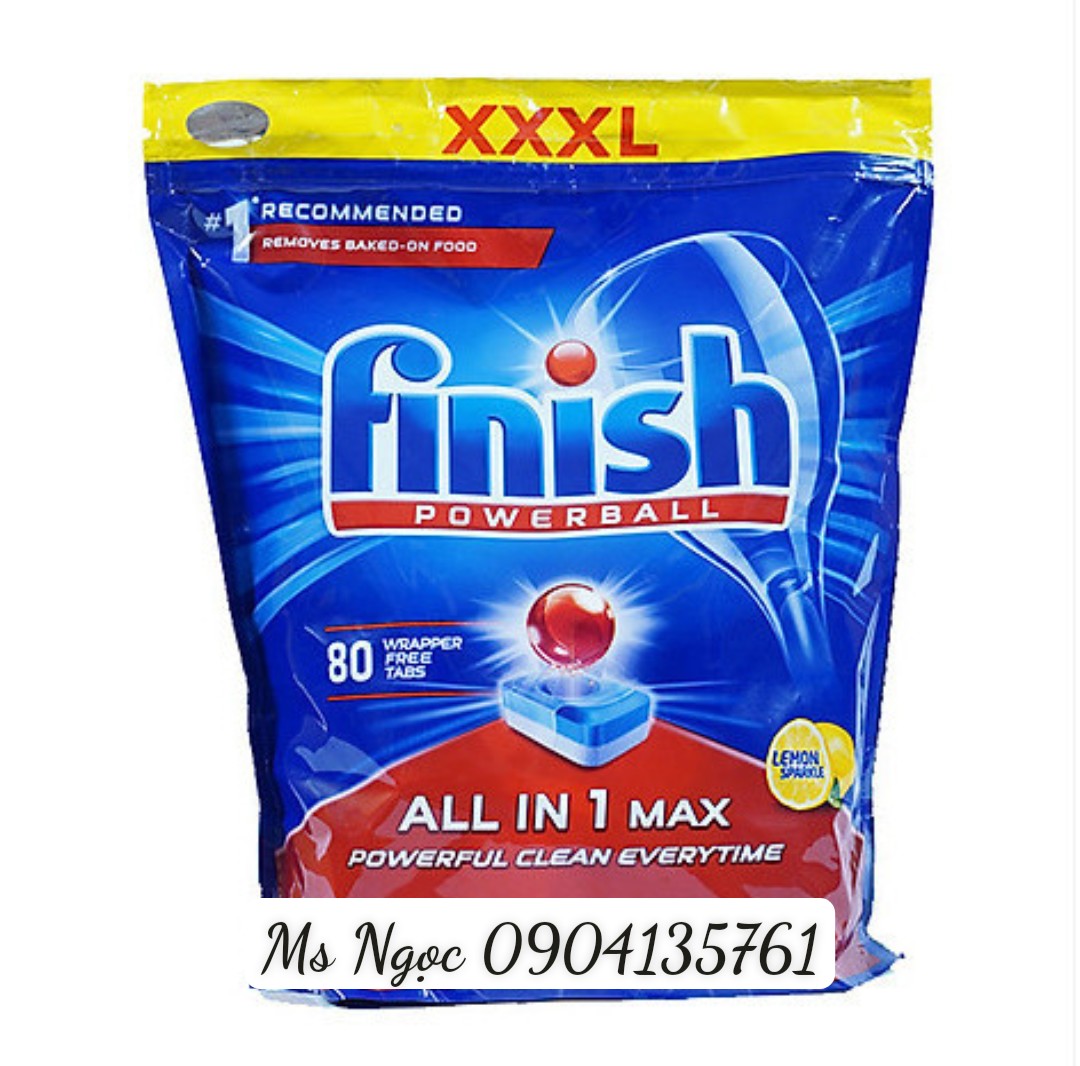 &quot;FINISH TÀI TRỢ&quot; VIÊN RỬA BÁT FINISH ALL IN ONE MAX 10 TÁC DỤNG - HƯƠNG CHANH