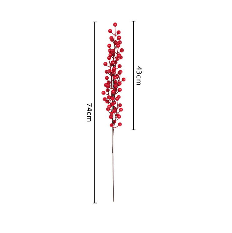 Nhánh Đào Đông Đỏ Trang Trí 74Cm Cắm Bình Cực Đẹp