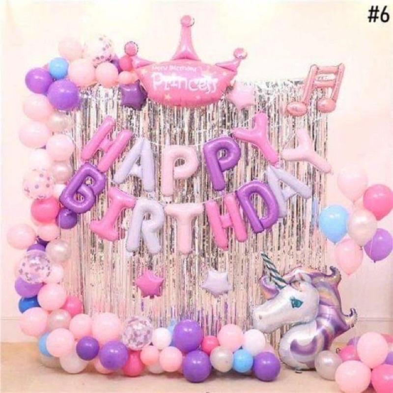 Bóng ngựa Pony Backdrop Thiết Kế Tên Theo Yêu Cầu Có Thể Đổi Màu Ngựa Theo yêu thích Tặng Bơm Và keo