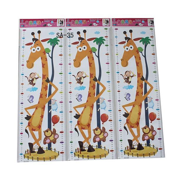 Thước Decal Dán Tường Hoạt Hình Cho Bé