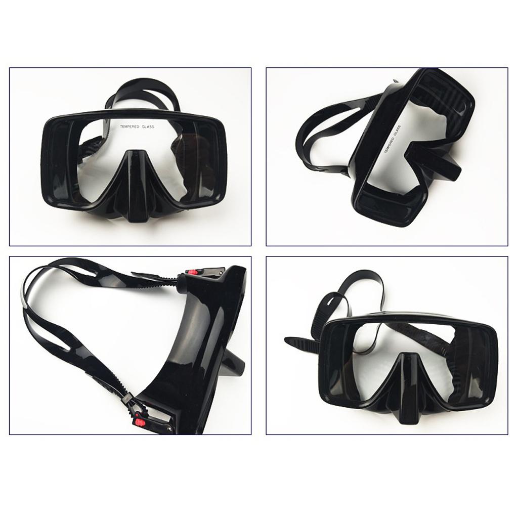 Adults Anti-Fog Silicone Mask Scuba Diving Snorkeling Goggles Glasses