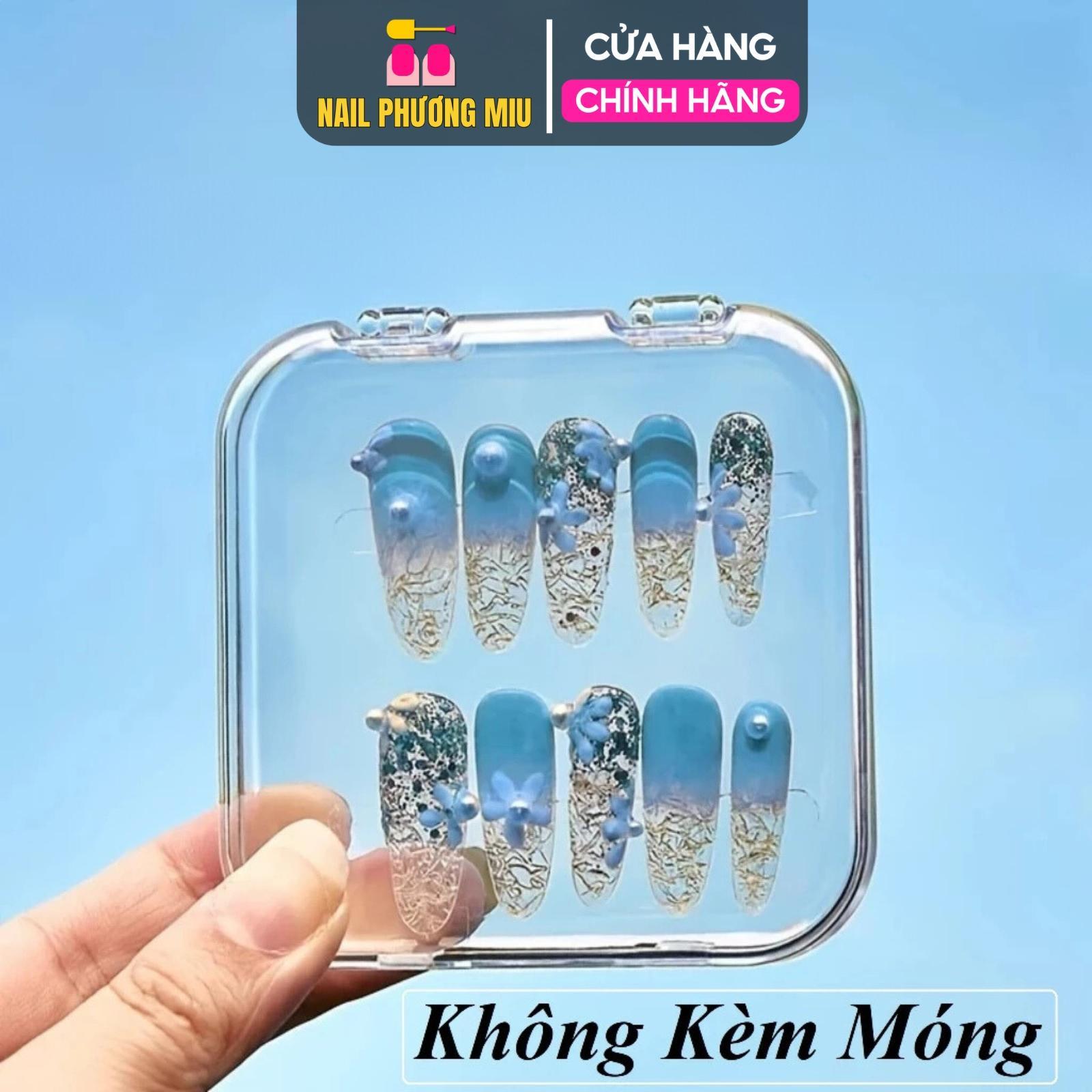 Hộp Đựng Nail Box Trưng Bày Móng Giả Bằng Nhựa Chuyên Dụng Màu Hồng Trong, Hình Vuông Bo Cạnh, Mới Sang Trọng Đáng Yêu - Nail Phương Miu Chống Bụi