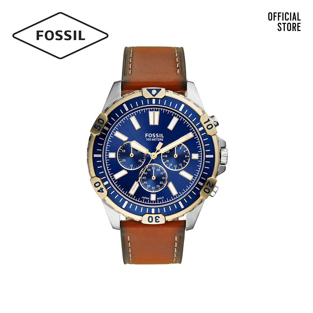 Đồng hồ nam FOSSIL Garret dây da FS5625 - màu nâu