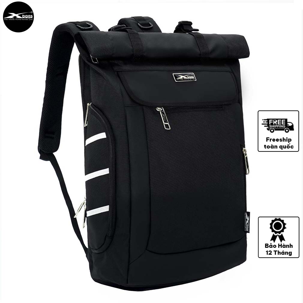 Balo du lịch Xbags Dark Bear 1202 nắp cuộn màu đen
