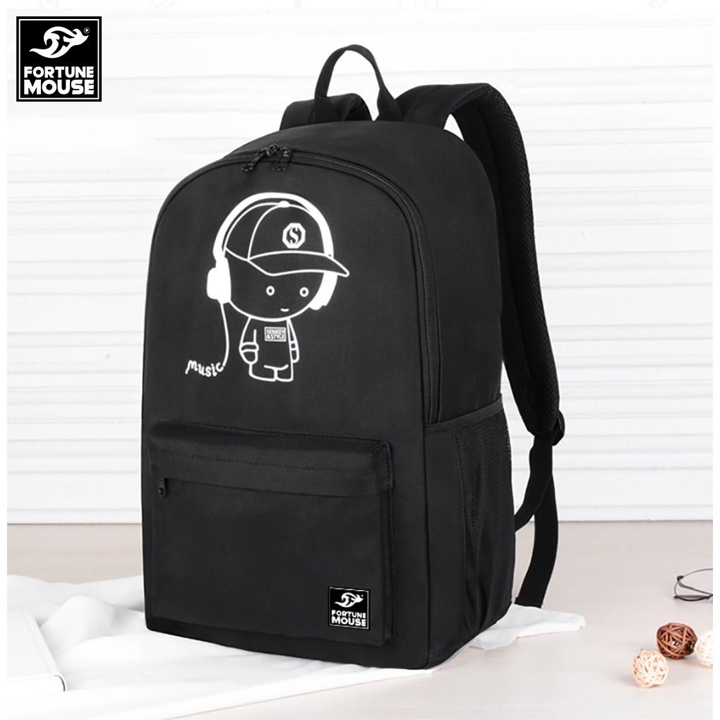 Balo đi học thời trang Fortune Mouse chống thấm nước MUSIC KID B550