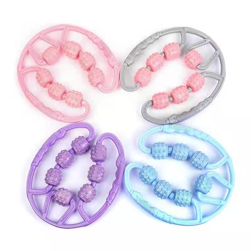 Hình Khuyên 7 Bánh Chân Kẹp Máy Massage Con Lăn Mỏng Cơ Chân Mỏng Eo Thư Giãn Stovepipe Chân Kẹp Dòng Dụng Cụ Tạo Hình