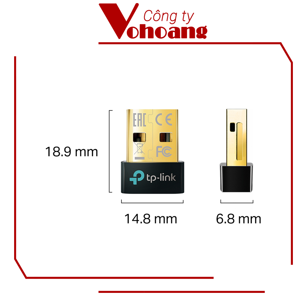(Hot Sale) Bộ Thu Phát USB Bluetooth 5.3 TP-Link UB500 Nano thiết kế nhỏ gọn dành cho PC / Laptop - Hàng chính hãng