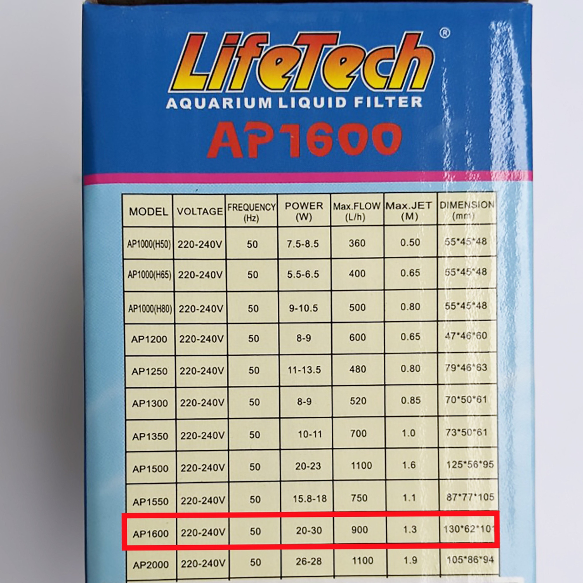 Máy bơm nước, máy thủy canh Lifetech AP1550 -18W tiết kiệm điện cho bể cá