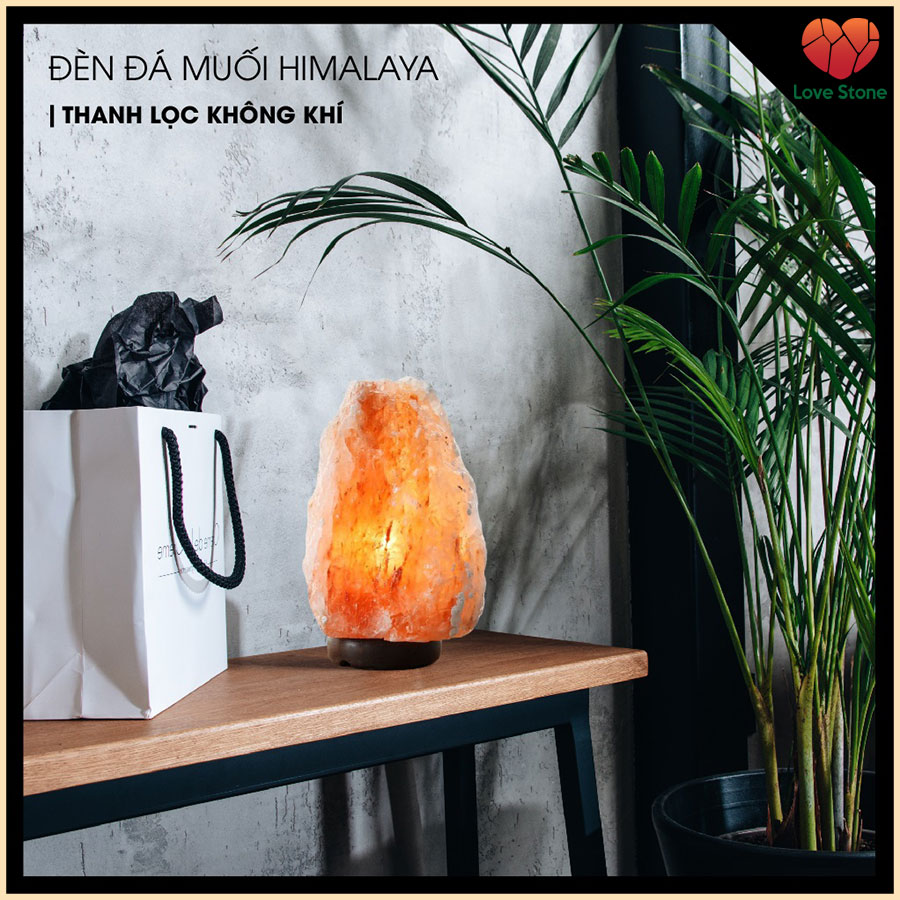 Đèn Đá Muối Tự Nhiên Himalaya Love Stone - Size XL ( Trên 5Kg - 6Kg )