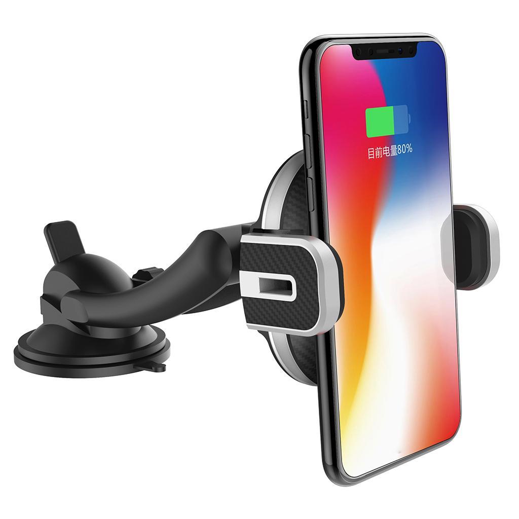 Mobile Phone Car Mount Sucker Bracket Car Charging Holder Wireless Charger