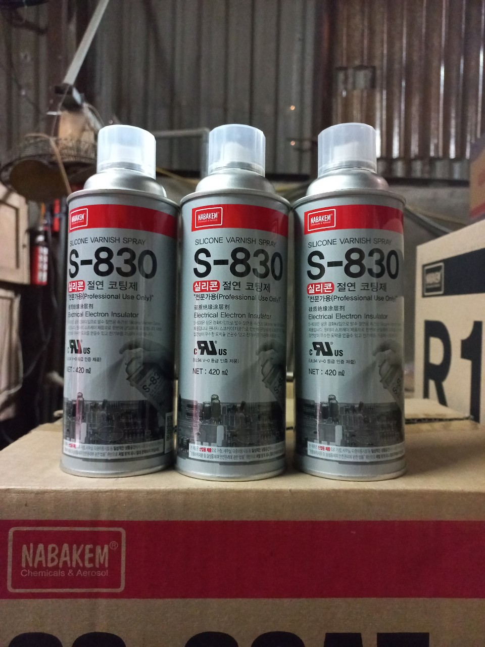 SƠN PHỦ SILICON CHỐNG ẨM BẢO VỆ BẢNG MẠCH ĐIỆN TỬ S-830, NABAKEM,420ml