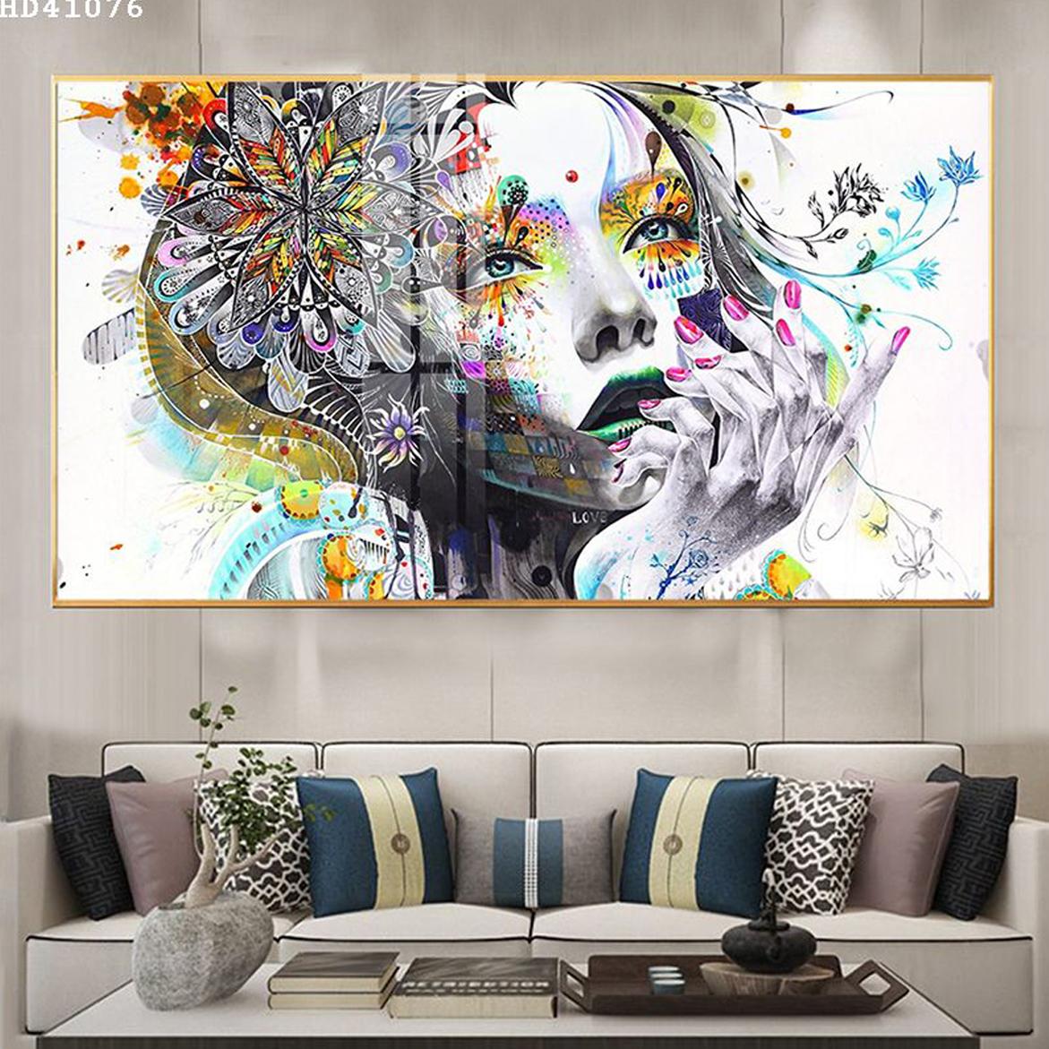 Tranh In Vải Canvas Khung Composite Cao Cấp - Tranh Đơn Cô Gái Hiện Đại Xinh Đẹp Giá Rẻ