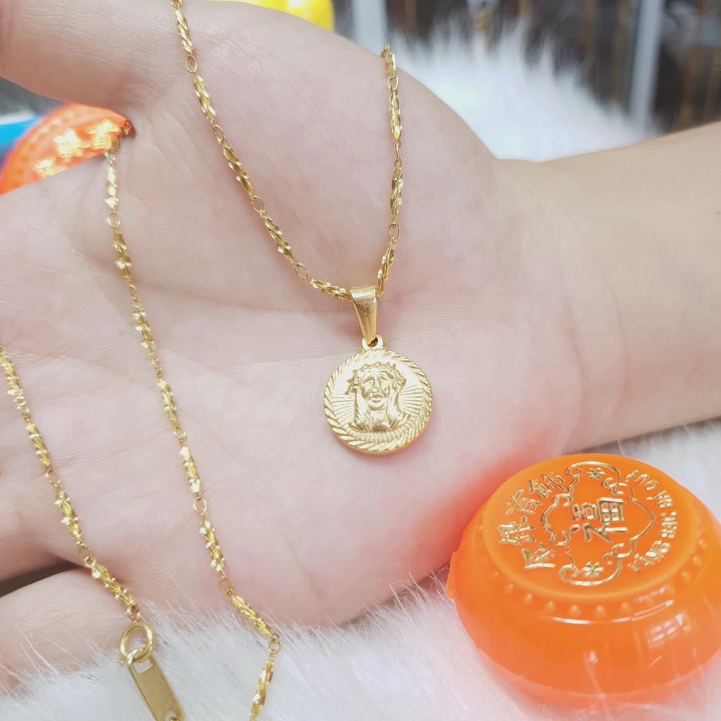 Dây Chuyền Trúc Mặt Vesac Nhỏ Titanium Cao Cấp-Dùng lâu dài tắm rửa thoải mái không đen