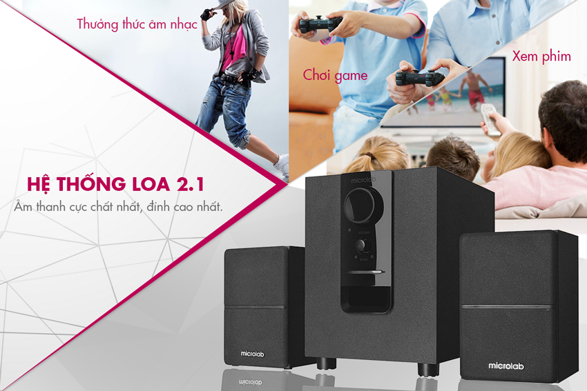 Loa Vi Tính Bluetooth Microlab M-106BT 2.1 (10W) - Hàng Chính Hãng