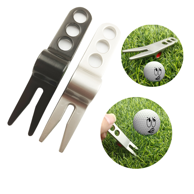 Nĩa golf hợp kim kẽm mới Color: Black and silver