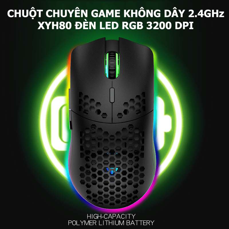 Chuột GAMING không dây 2.4GHz XYH80-HN