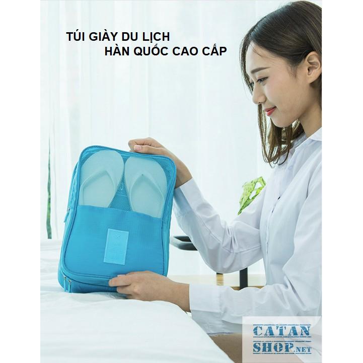 Túi Đựng Giày Cao Cấp, Túi Du Lịch Hàn Quốc, chống thấm ngăn mùi, xếp gọn đa năng trong vali túi Bag in Bag