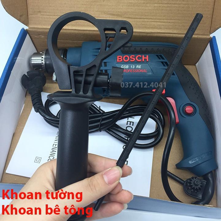 Máy khoan tường Bosch 13ly (TẶNG Mũi Khoan) Máy khoan bê tông, sắt Bosch - Máy khoan điện BOSCH 13mm GSB 13RE