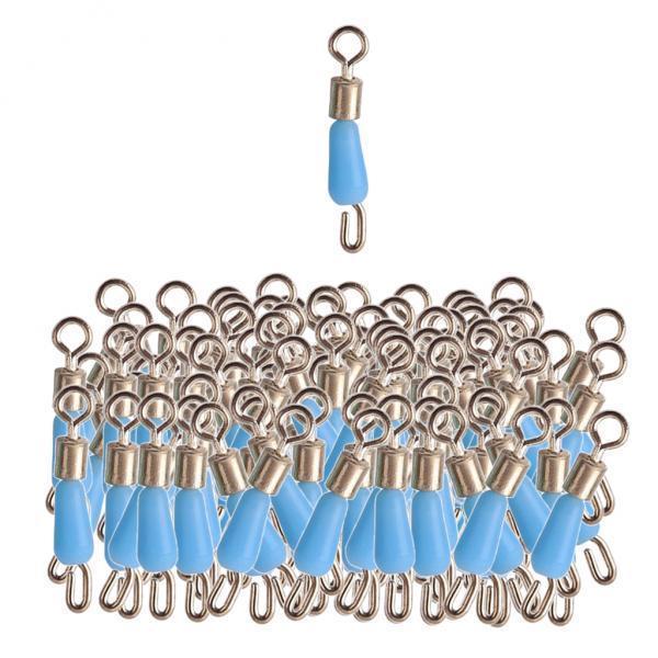 2-6pack Metal Fishing Line Connector Quick Change Rolling Swivels Clip Swivels S
