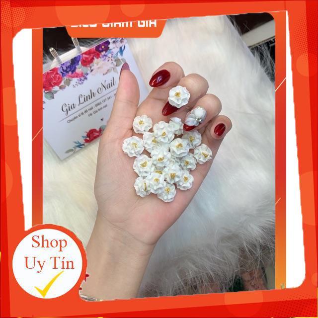 Hoa bột nail gắn móng tay | Hoa cẩm tú cầu