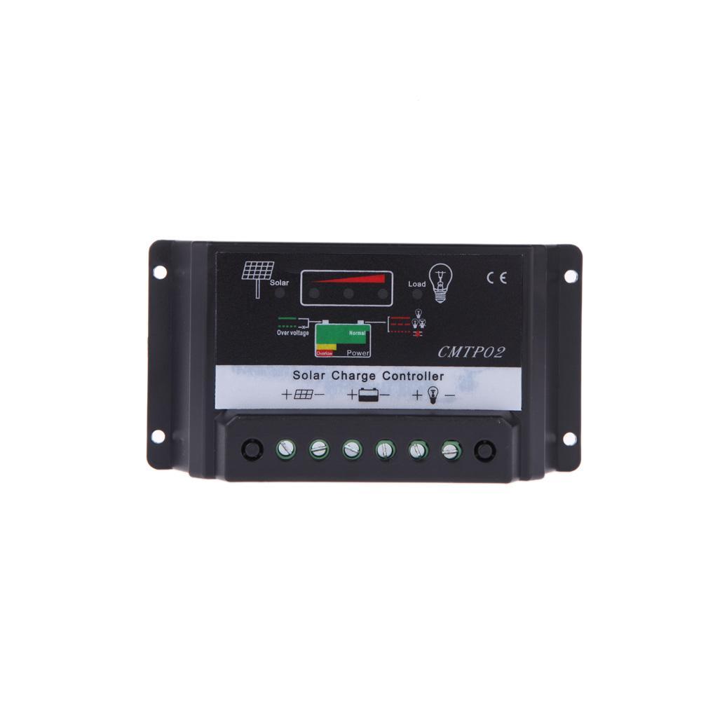 12V/24V 30A Automatic Solar Panel Battery Regulator Charge Controller-Black