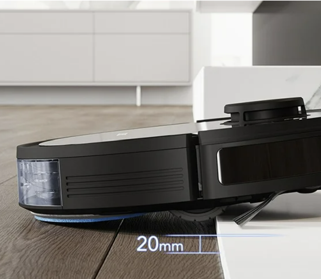 Robot Hút Bụi Lau Nhà Ecovacs N8 Pro Plus Kết Nối App Công nghệ OZMO 2.0 Lực Hút 2600 Pa Phù Hợp Diện Tích 200m2 Với Công Suất 40W - Hàng Chính Hãng