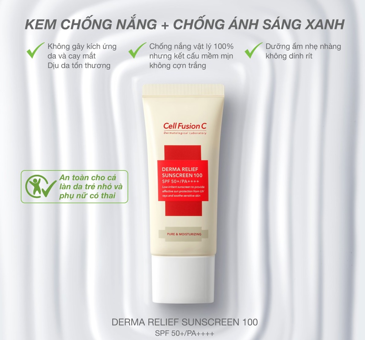 Kem Chống Nắng Cho Da Nhạy Cảm Cell Fusion C Derma Relief Suncreen 100 SPF 50+/PA++++ (35ml)