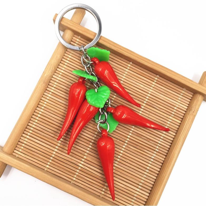 Combo móc khóa trùm trái ớt 5 trái một móc