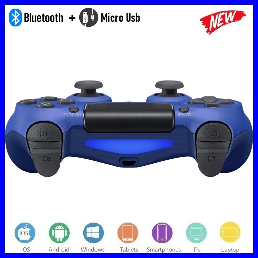 Gamepad Không dây Bluetooth PlayStation Blue cho máy tính - điện thoại - máy game Console