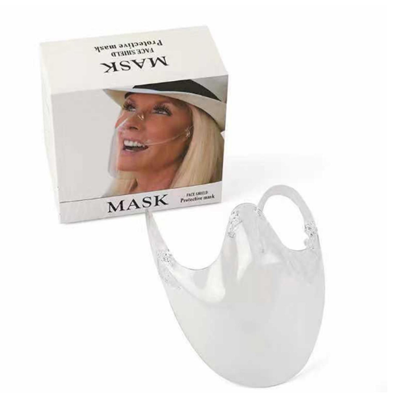 Clear Face Shields Visor Transparent Anti Fog Reusable Face Covering Masks