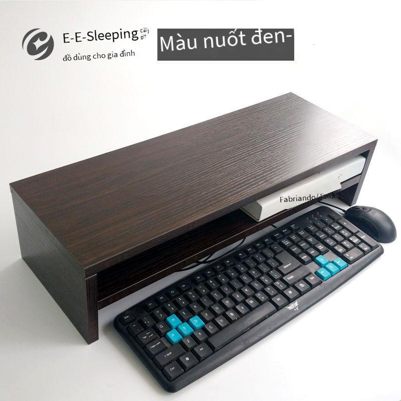 Máy tính thuận lợi nhất nâng cao màn hình bảo vệ cổ miếng đệm đế máy tính để bàn nâng ngăn lưu trữ bàn phím kéo dài kệ hai lớp