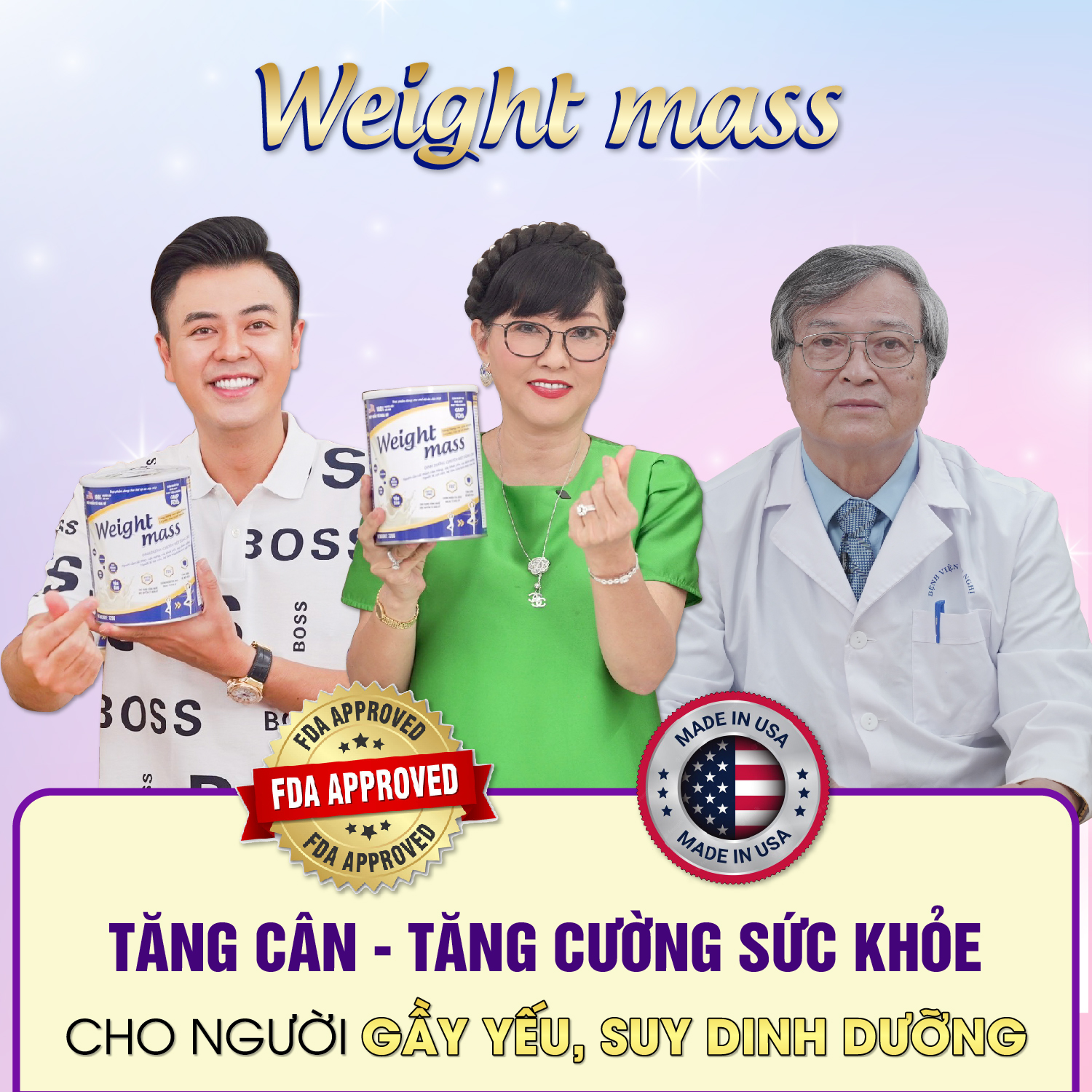 [TRỢ GIÁ] Sữa Tăng Cân Weight Mass CHINH_HANG Hộp Lớn 720g - 400g